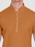 Mens Half Sleeve Casual Cotton Kurta