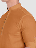 Mens Casual ZIP Style Full Sleeve Cotton Kurta