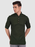 Mens Casual Slim Fit Full Sleeve Cotton Kurta