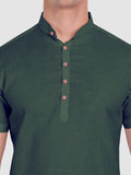 Mens Half Sleeve Casual Cotton Kurta