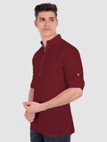 Mens Casual ZIP Style Full Sleeve Cotton Kurta