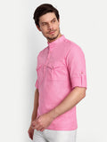 Mens Casual Slim Fit Full Sleeve Double Pocket Cotton Trendy Kurta