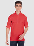 Mens Casual ZIP Style Full Sleeve Cotton Kurta