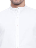 Men Designer Contrast Button Slim Fit Cotton Shirt