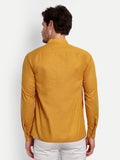 Mens Casual Slim Fit Full Sleeve Double Pocket Cotton Trendy Kurta