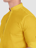 Mens Casual ZIP Style Full Sleeve Cotton Kurta
