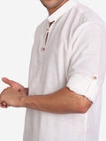 Men Double Button Slim Fit Casual Kurta