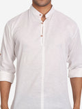Men Double Button Slim Fit Casual Kurta