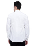 Men Designer Contrast Button Slim Fit Cotton Shirt