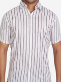 Mens Double Strip Half Sleeve Shirt